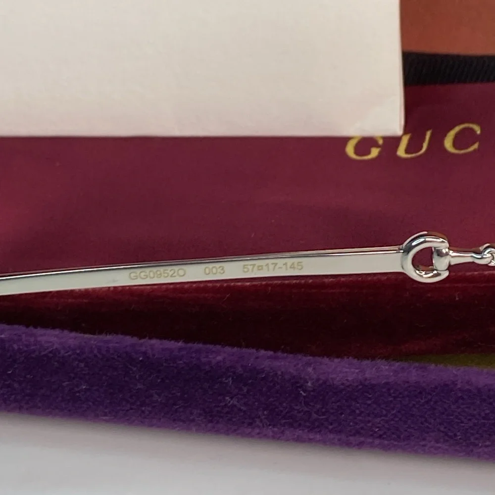 New Authentic GG0952o Gucci Glasses 'Silver Black' GG0952O-003